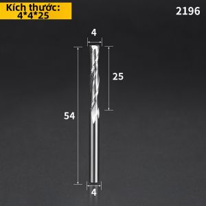 HUHAO | Dao Phay Bán Kính Nhỏ Hai Lưỡi Tungsten Carbide 3.175mm