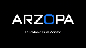 【NEW】ARZOPA E1 15.6 Inch Dual Screen Portable Monitor FHD 1080P Foldable Laptop Extender USB-C HDMI 100% sRGB Display