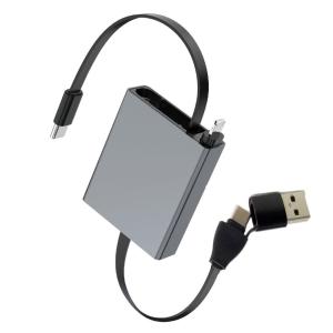 Type C to USB Fast Charging Retractable Date Cable 66W PD Computer Data Cable Aluminum Alloy Telescopic Fast Charging Cable