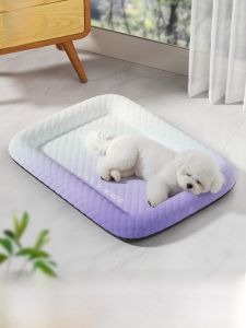 Universal Four Seasons Dog Mat Summer Cool Bean Ice Silk Dog Bed Small Dogs Special Cool Mat Sleeping Pad Pet Home Supplies