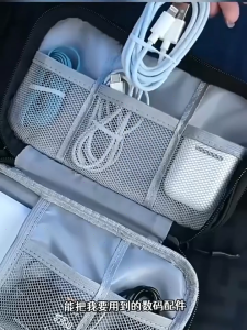 kangle 【👍🏻คุณภาพสูง】กระเป๋าใส่สายชาร์จโทรศัพท์มือถือกระเป๋าใส่หูฟัง Bluetoothป้องกันฝุ่นกระเป๋าใส่ข้อมูล USB แบบพกพา เครื่องใช้ในบ้านและสำนักงาน, การเก็บสายเคเบิลข้อมูลการเดินทางเปิดฤดูกาลเรียน ของขวัญสำหรับนักเรียน