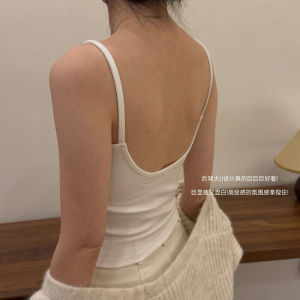 Áo Vest Lót Ngực Gợi Cảm Dành Cho Nữ Mùa Xuân 2025 Áo Vest Lót Ngực Kiểu Dáng U Lớn Hai Lớp Cố Định Bằng Vải Lụa Tre Cotton