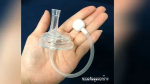 หลอดหัดดูด หลอดนั่งดูด ไม่ต้องยกขวด ไม่ดูดไม่ไหล สําหรับขวดนมคอกว้าง คอแคบ