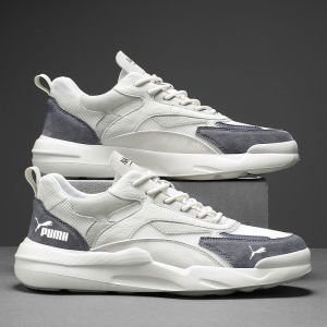 Official Flagship Mens Sport Shoes Breathable Mesh Lightweight Shock Absorption Running Shoes Comfortable Low Top Sneakers