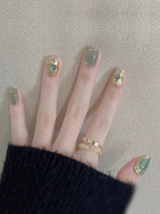 MONLEYTA | Handmade Nail Art Stickers Short Style Wearable False Nails Premium Feel Summer Collection Manicure Finished Product