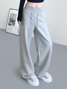 Spring 2025 Womens plus Size Casual Pants High Waist Loose Long Drapey Sporty Wide Leg Trousers Comfortable Casual Trousers