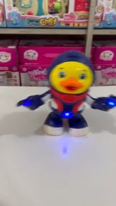 Mainan Robot Dancing Space Duck Bebek Joget Bebek Astronot Lampu dan Musik