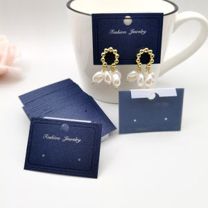 New Korean Blue Earring Card Hook Fashion Jewelry Accessory Circle Hook Card Paper Packaging Fresh Outrageous Style Earring