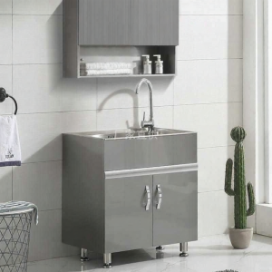 Stainless Steel Wash Basin Cabinet Floor Standing