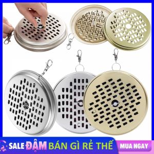 Hộp Đựng Hương Nhang Muỗi Thép Không Gỉ - Khay Nhang Muỗi Có Nắp Đậy Và Khóa Gài Chống Bỏng An Toàn Có Móc Treo Tiện Lợi - Hộp Đốt Nhang Muỗi Chuyên Dụng Kèm Nắp Đậy An Toàn