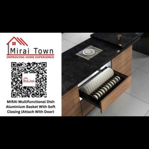MIRAI Drawer Basket Kitchen Organizer Cabinet Side Pull Out Basket Storage Basket Black Box Series