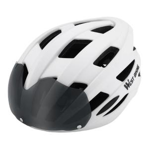 West Biking | Integrated Helmet with Tail Light and Magnetic Lens Cycling Safety Helmet