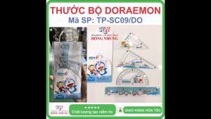 [SALE] Thước bộ Doraemon TP-SR09/DO  phù hợp với học sinh để đo đường thẳng và đo góc.