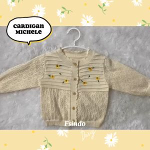 Cardigan Flower Anak/ Cardigan Baby Rajut Tebal/ Outer Flower Cardigan CG MICHELE