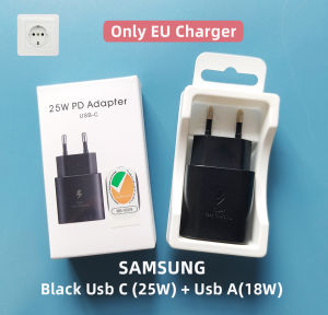 Samsung | 25W SAMSUNG PD Charger Dual Usb C 15W 20W Cargador Galaxy S26 S25 Edge S24 S23 S22 Z Flip Fold 7 6 5 A17 A16 A26 A36 M07 M17 M36