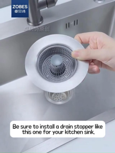 Universal Dishwashing Sink Leak Stopper 304 Pop Up Sink Strainer Rust-Resistant Fast Drainage With Food Catcher Basket