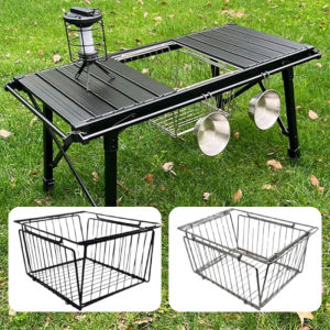 IGT Basket Folding 1 Unit Igt Drain Basket Stainless Steel Igt Camping Table Basket Lightweight Portable IGT Table Accessories