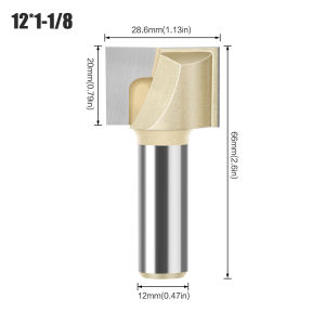 Dao Phay Gỗ Chuyên Nghiệp 6mm/12mm Đầu Làm Sạch Đáy Hợp Kim Tungsten Cobalt Dùng Để Tạo Rãnh Và Bào Mặt Phẳng