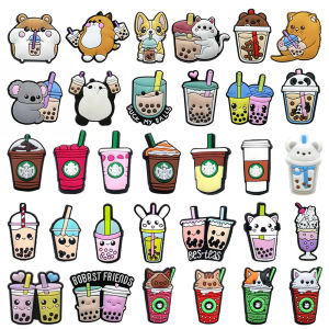Hot Toys | 11-32Pcs Drinks Series Coffe Shoe Charms Set Clog Sandals Wristband Bracelets Decoration Shoes Accessories Buckle for Boys Girls