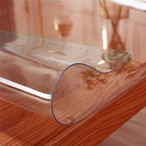 PVC transparent tablecloth with a thickness heat-resistant waterproof and oil resistant dining table mat 1pc