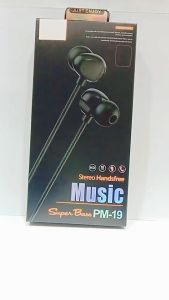 Headset Stereo Handsfree Music Super Bass PM-19 + Mic Pure Sound Quality