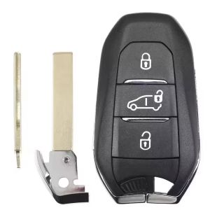 KEYECU A3M05 A3M65 A3M15 Replacement Smart Remote Key FOB 434 MHz HITAG AES 4A Chip For Peugeot 308 408 5008 Citroen C3 C4