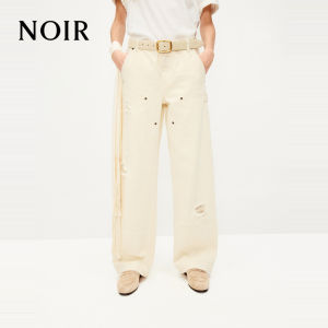 MO&Co. | NOIR Series Ripped Work Pants