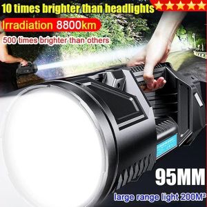 Portable Super Bright 90000 LM LED Flashlight Rechargeabl Waterproof Outdoor Heavy Duty High Power Light