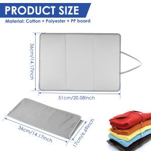 Ironing Blanket Folding Ironing Mat Portable Travel Ironing Pad Hanging Clothes Protector Board for Washer Dryer Table Top