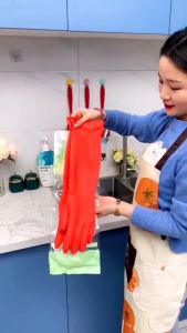 Sarung Tangan Karet Lateks Tebal Tekstur Anti Slip 80gr - 120gr Latex Glove Dotted Rubber Handglove Kaos Tangan Karet 1 Pasang