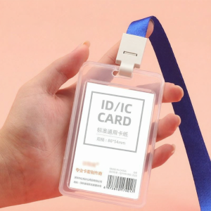 Besee | Double-Sided Transparent Card Holder with Lanyard