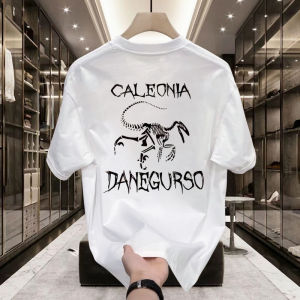 Áo Thun Nam Tay Ngắn Cotton Nguyên Chất Phong Cách Mỹ Cổ Tròn Dáng Rộng Mùa Hè Thời Trang Thương Hiệu INS in Họa Tiết Thường Ngày