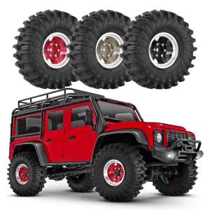 1.3 inch Beadlock Wheels and Tires Hex 7mm 4PCS for RC Crawler Car 1/18 1/24 Traxxas TRX4M Axial SCX24 Upgrade Parts