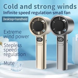 Hot Portable Hand Fan 120 Wind Speeds Mini Bladeless Handheld Fan USB Rechargeable Personal Highspeed Fans Electric Eyelash Fan