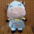 Boneka Sapi Senyum Cantik Lucu Boneka Hewan Karakter Sapi Cow Pakai baju. 