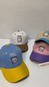 Topi anak perempuan lucu motif happy funday beruang bear terbaru tapi bayi laki laki keren
