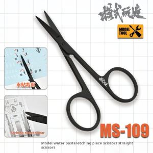 กรรไกรใบมีดบาง MSWZ MS109ชิ้นส่วนแผ่นแกะสลักรูปลอกสำหรับ Gundam Gunpla GK DIY เครื่องมือทำโมเดลรูปลอกน้ำที่แม่นยำกรรไกรตัดกระดาษสมุด