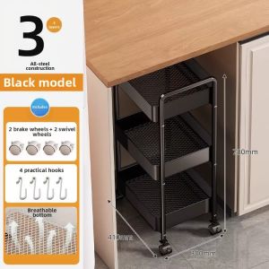 youqin | Multifunctional Storage Rack Trolley Multi-layer Organizer