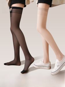 MiiOW | ถุงน่องผ้าไหมสีดำยาวถึงเข่าสำหรับผู้หญิงในช่วงฤดูร้อน ถุงน่องผ้าไหมบางเฉียบ ไร้ตะเข็บ ทรงสลิมฟิต ความยาวถึงข้อเท้า