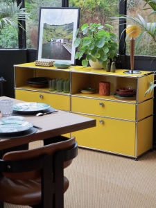 Internet Celebrity Medieval Modular Sideboard Living Room Floor-Standing Side Cabinet Simple Combination Storage Cabinet Ins Chest of Drawers USM Cabinet