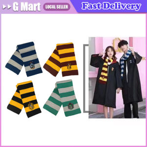 Halloween Magic College Scarf Magician Cosplay Costumes Accessories Warm Sorceress Scarves Fans Gift Wholesale School Scarf With Badge Four College Halloween Party Cosplay Scarf Prop Gifts Birthday present