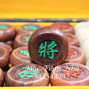 Vali cờ tướng 32 quânHộp cờ tướng kèm bao da gỗ hương