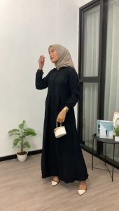 GAMIS WANITA MOTIF LUKIS MATT TWILL BAJU KONDANGAN MEWAH LENGAN PANJANG MODEL PLOY KANCING BUNGKUS