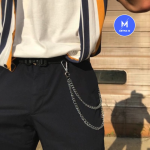 Rantai Seluar Rantai Pinggang Layered Chain For Men Women Waist Wallet Jeans Hip-hop Pants Belt Chain Jewelry 双层嘻哈裤链腰链