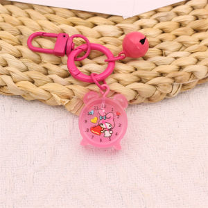 Luminous Mini Little Alarm Clock Creative Pendant Kids Cartoon Key Button Couple Schoolbag Small Ornaments Car Key Chain