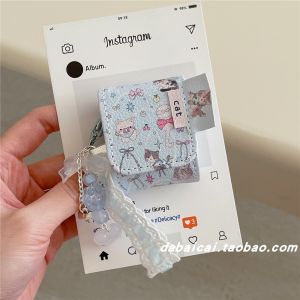 Leather Butterfly Knot Cat Friendly Airpods pro 2 Case Womens Style Wireless Bluetooth Earphone Protector Soft Cute Design