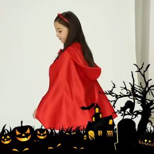 Halloween Costume Little Red Riding Hood Child Witch Cosplay Role Play Makeup Dance