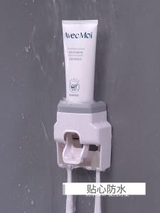 Dispenser Odol + 2 Slot Sikat Gigi Dispenser Odol Kamar Mandi Tempat Sikat Gigi