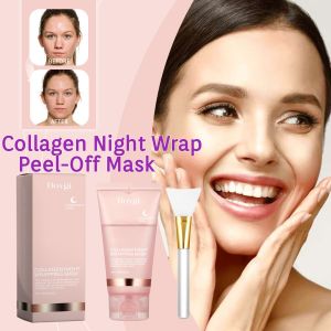 Collagen Night Wrap Peel-Off Mask Whitening Tan Removal Moisturizing Mask Lighten Lines And Spots Peel-off Mask