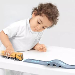 【WJ】1:55 Childrens beach toy alloy diecast engineering car set excavator simulation inertial toy car boy forklift trunk snowplows roller model for baby kids toy car